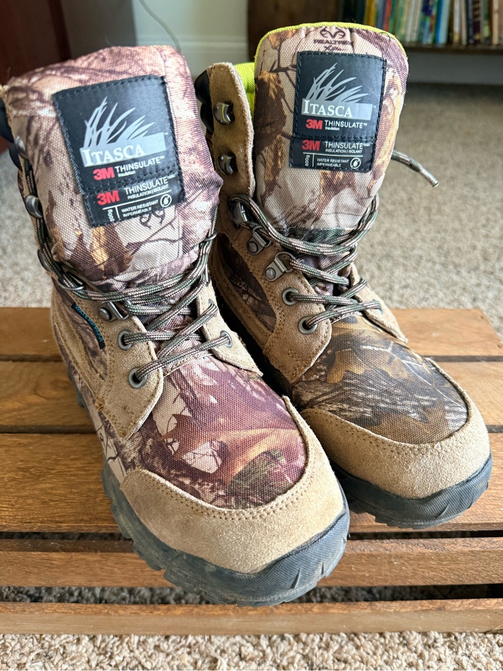 Itasca Brown Camo Kids' Insulated waterproof Lace-Up Boots